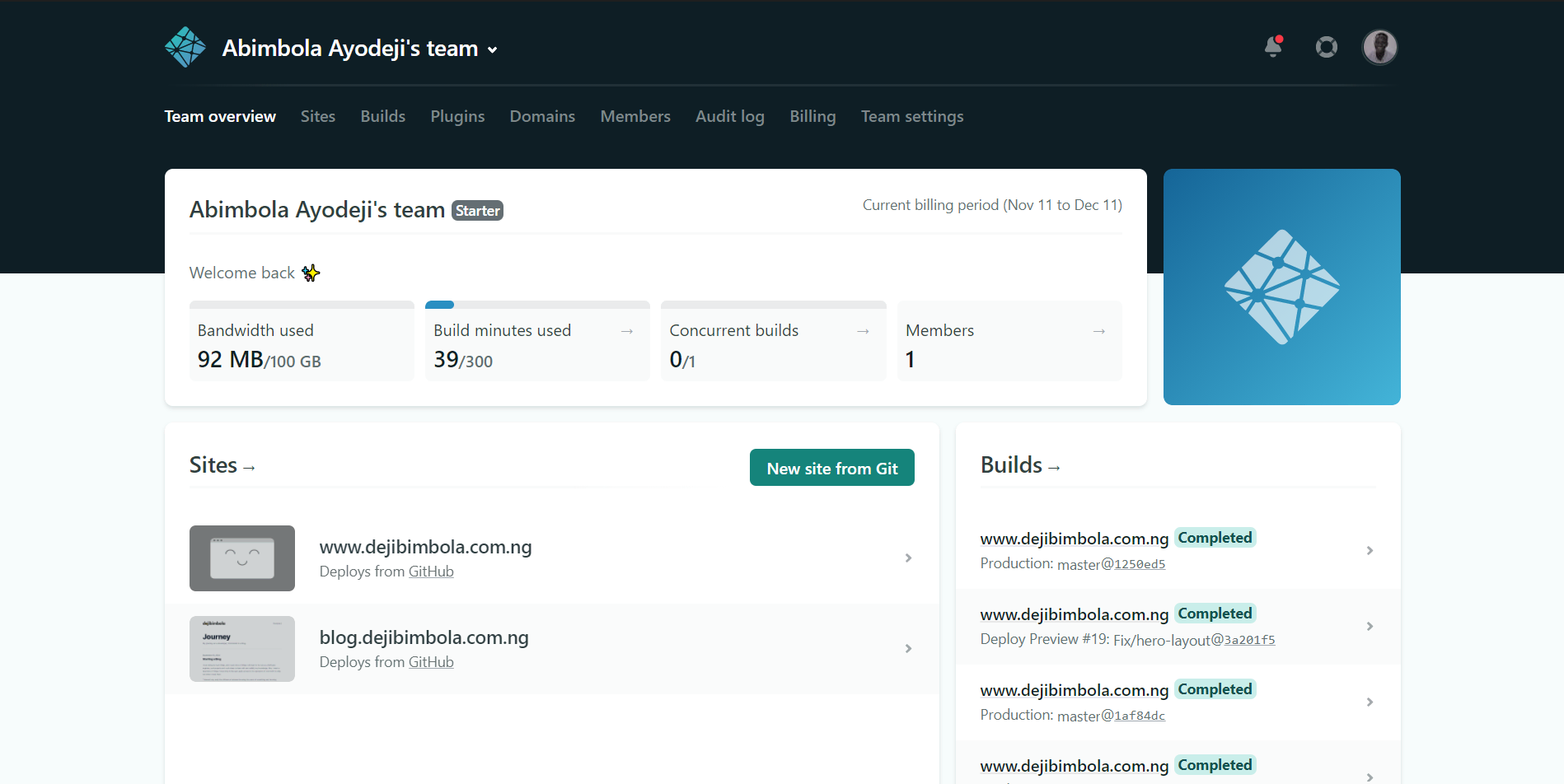 Netlify deploy settings